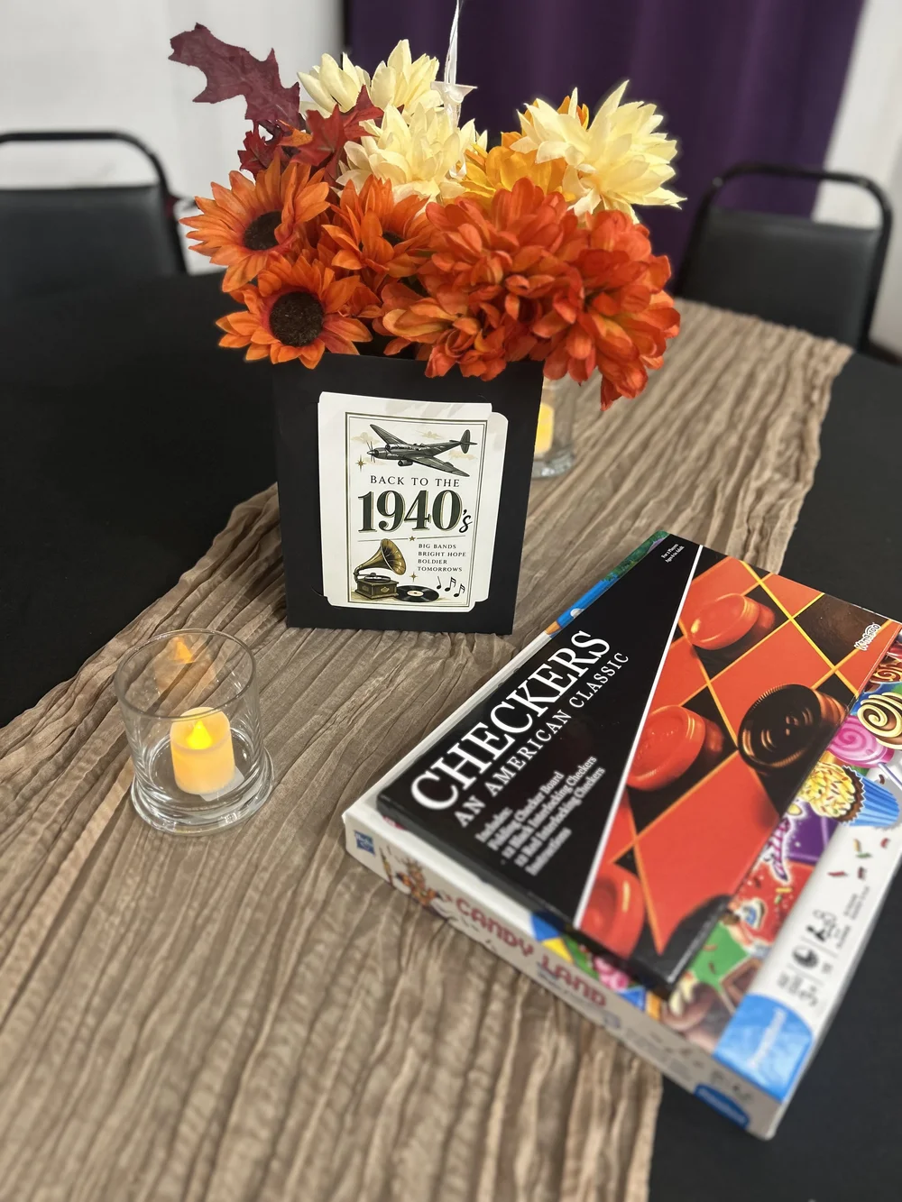 Colorful birthday party display