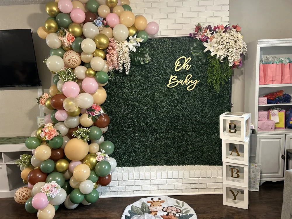 Complete baby shower setup
