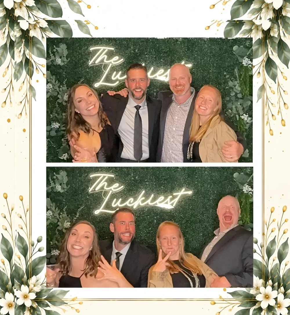 Custom photo booth strip from the vow renewal