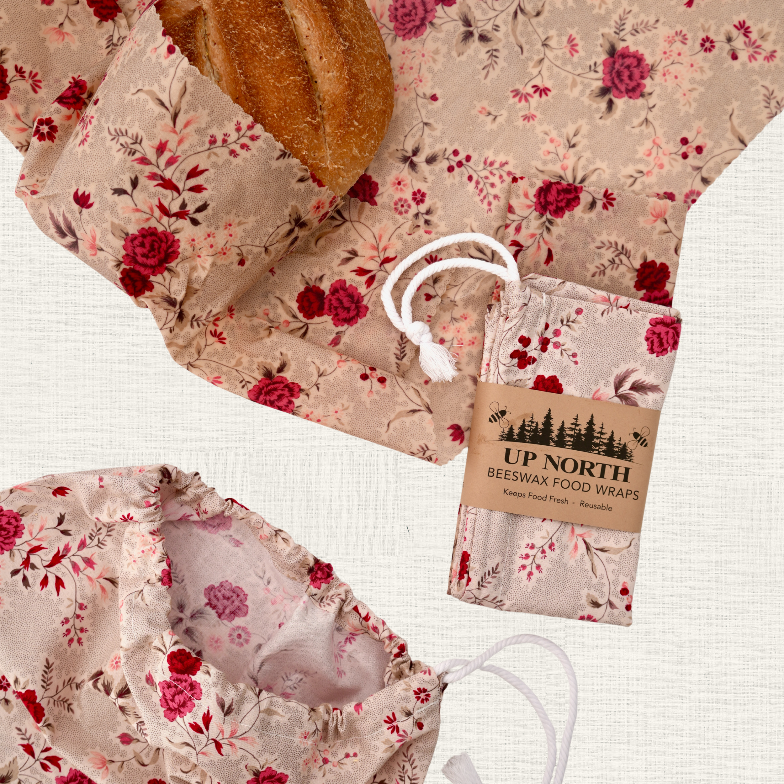 XL + Bread Bag Bundle: Heirloom Floral