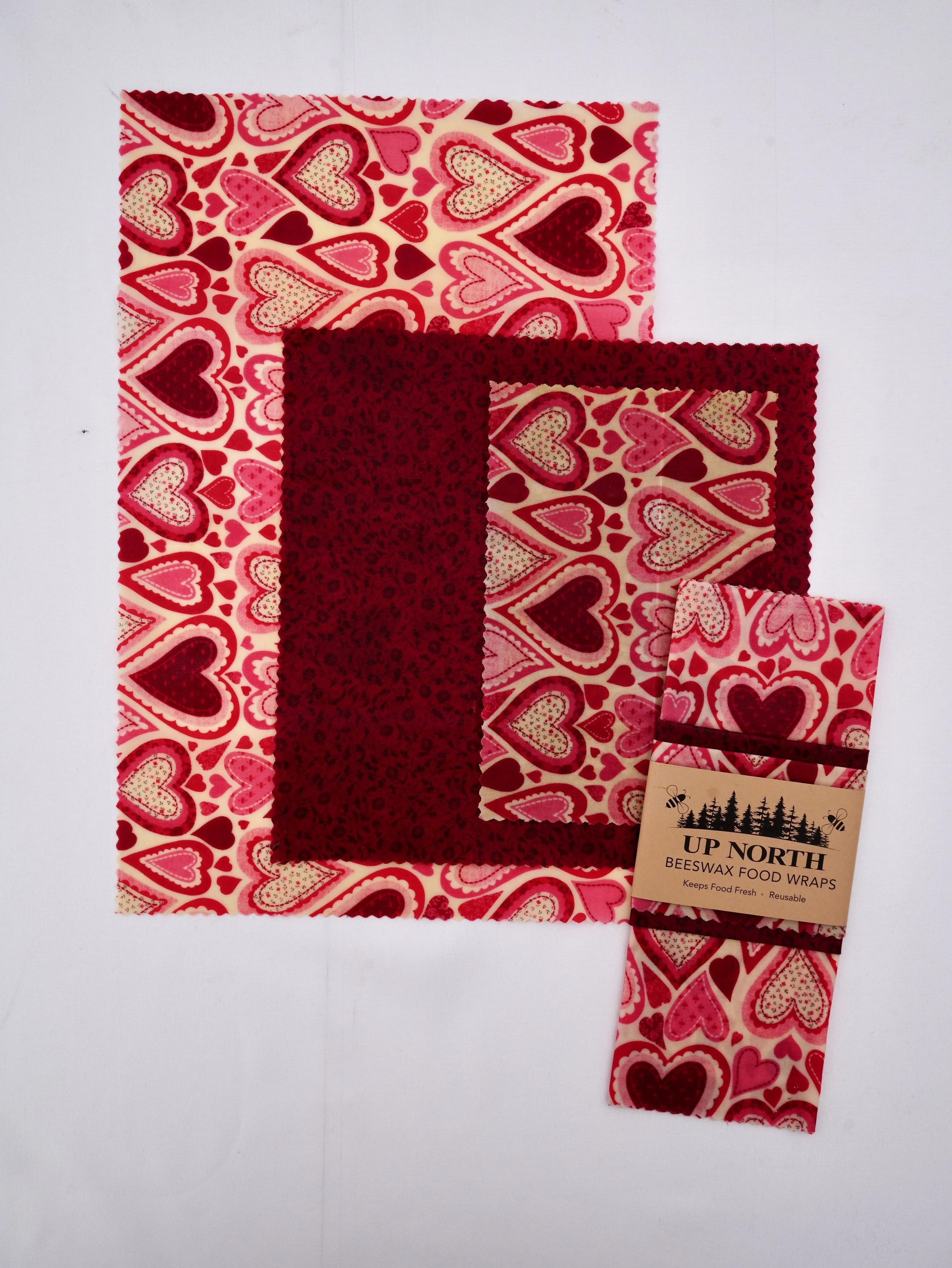 S/M/L 3-Pack Red Hearts