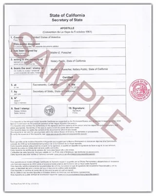 California apostille processing service in Los Angeles