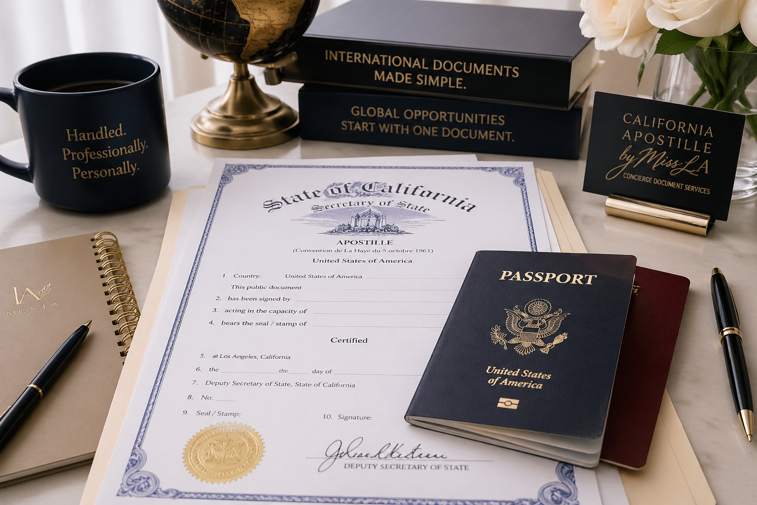 Same-day apostille services in Los Angeles California