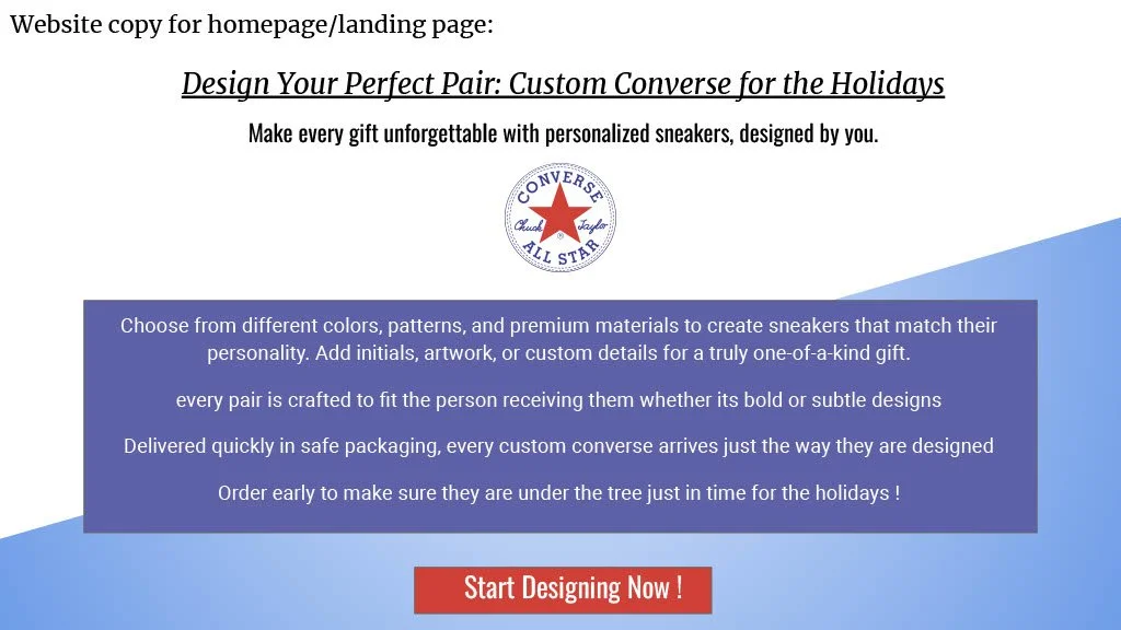 Website Copy For Campaign
