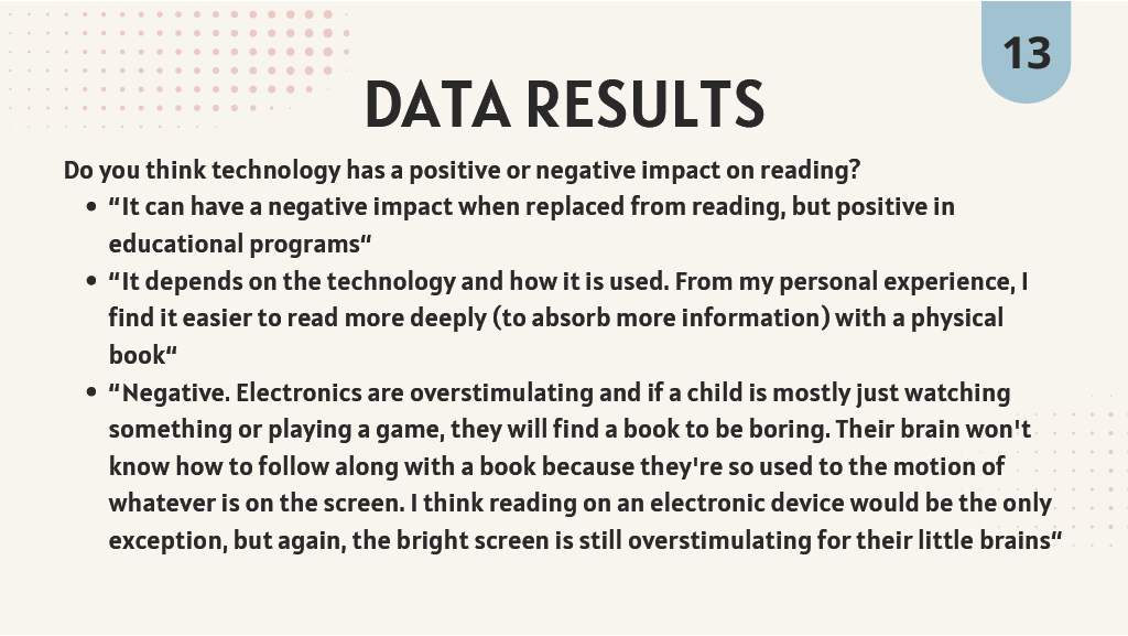 data results