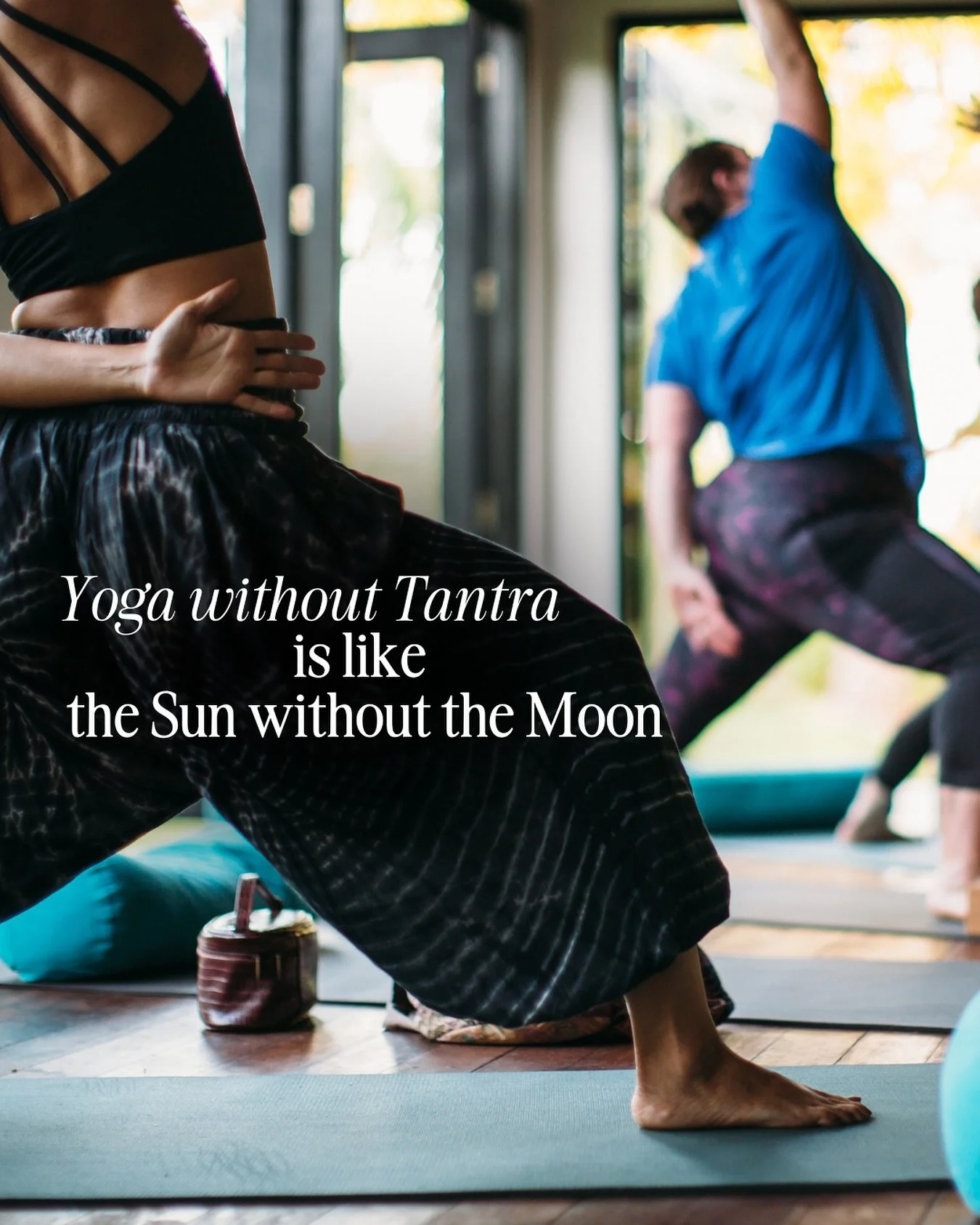Ha means Sun. Tha means Moon.
Hatha Yoga was never just postures.
 It was Tantric science&hellip;  the sacred alchemy of opposites.

It was born from Tantra, from the knowing that the Divine is realized through the body&hellip;  
through breath, sens