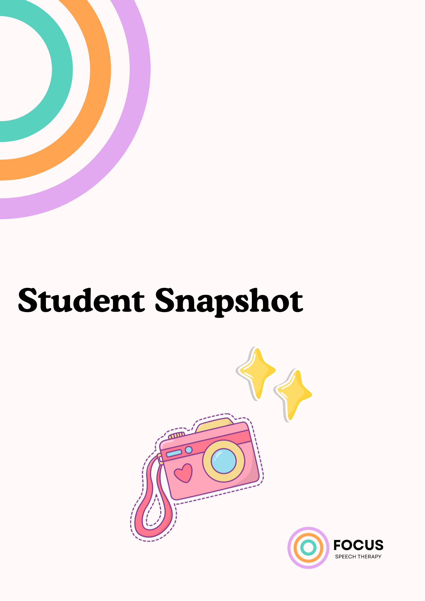 FREE ADHD Student Snapshot