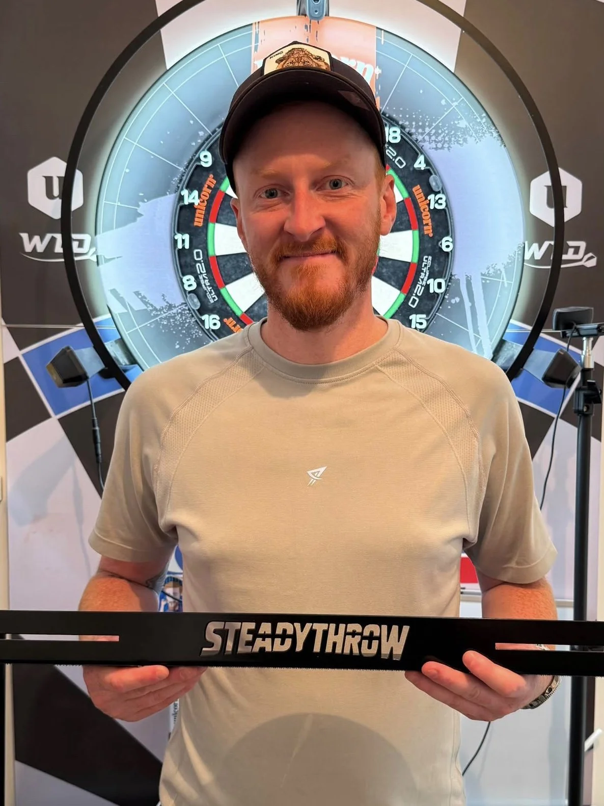 Tom Sykes now using a SteadyThrow Raised Oche in their practice set up! 