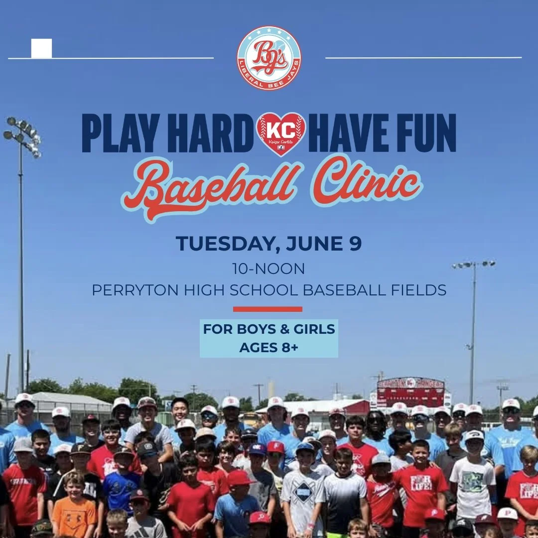 Perryton - Liberal Bee Jays Play Hard Have Fun Baseball Clinic