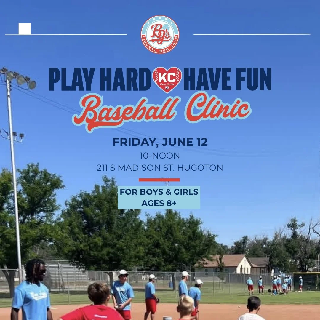 Hugoton - Liberal Bee Jays Play Hard Have Fun Baseball Clinic