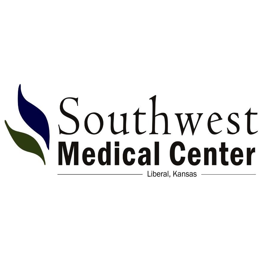 Southwest Medical Center logo with stylized green and blue leaves