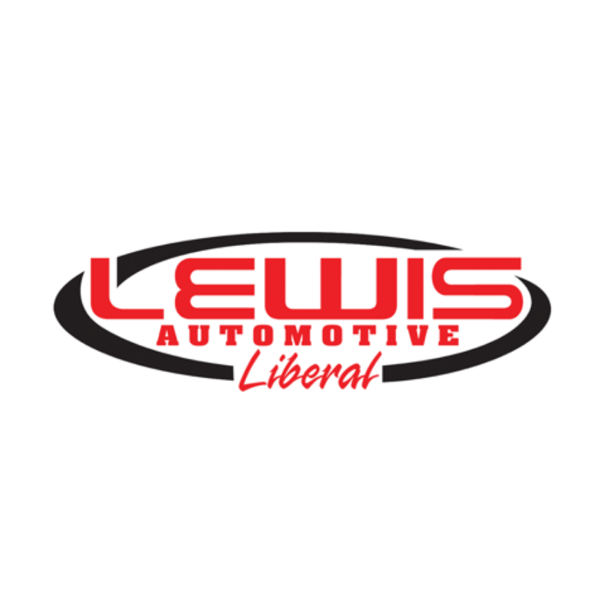 Logo for Lewis Automotive Liberal with red and black text on a white background