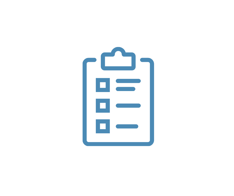 Clipboard checklist icon representing clinical integration and performance improvement.
