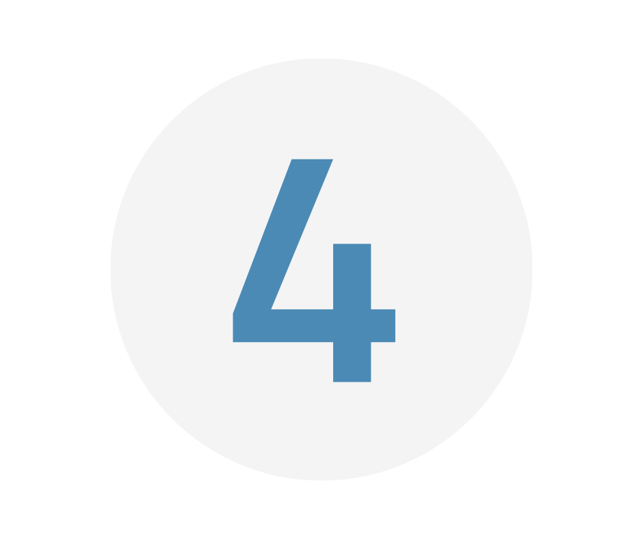 Number 4 inside a white circle on a transparent background.