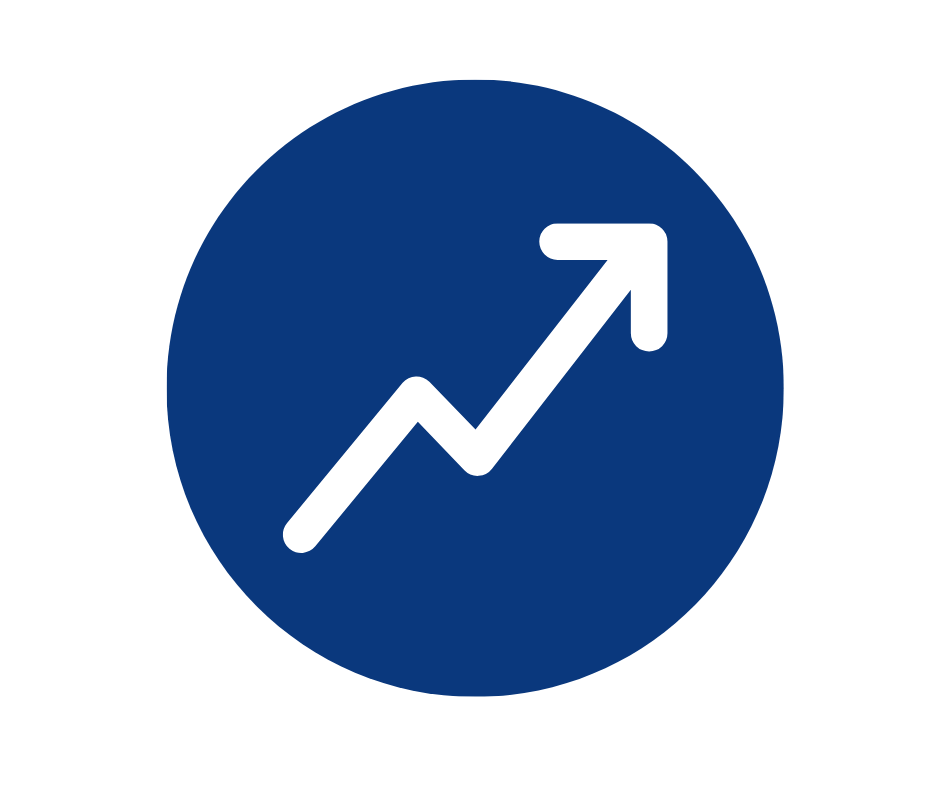 Upward-trending arrow icon representing established clinical and operational teams that support scalable research.