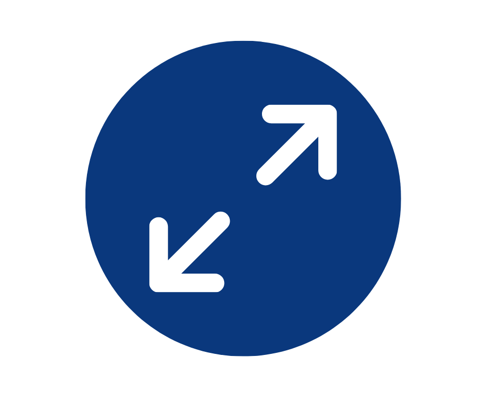 Two opposing arrows icon representing flexibility and adaptability in clinical research.