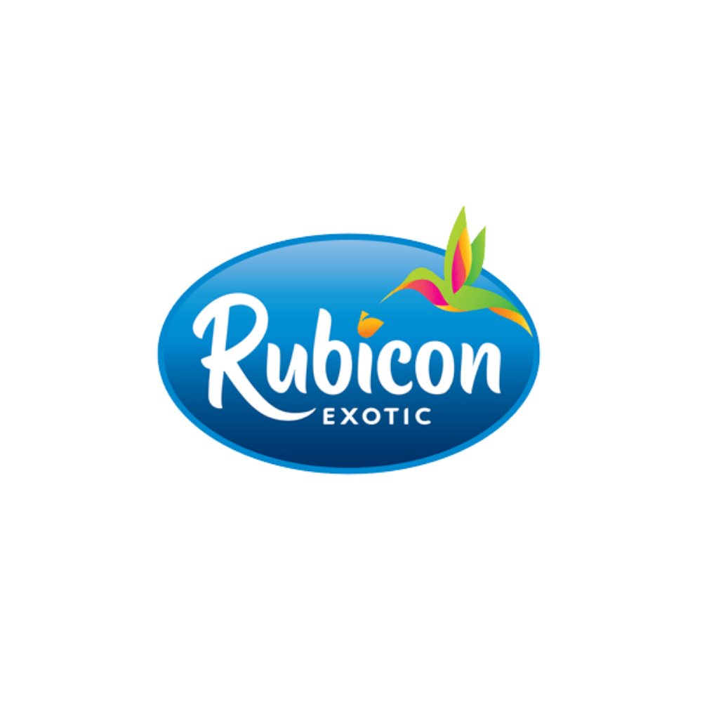 Rubicon Exotic logo featuring a colorful hummingbird and a blue oval background.