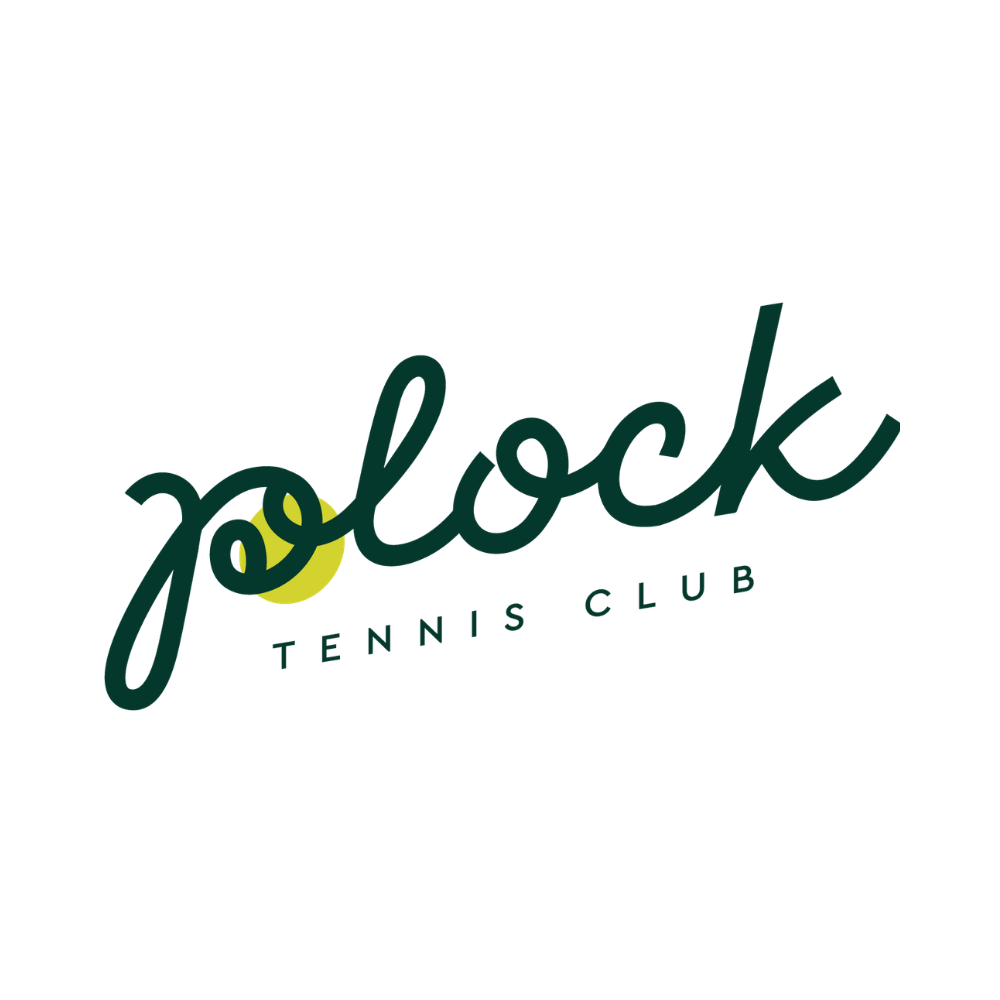 Logo for the Plock Tennis Club featuring stylized text with a tennis ball illustration.
