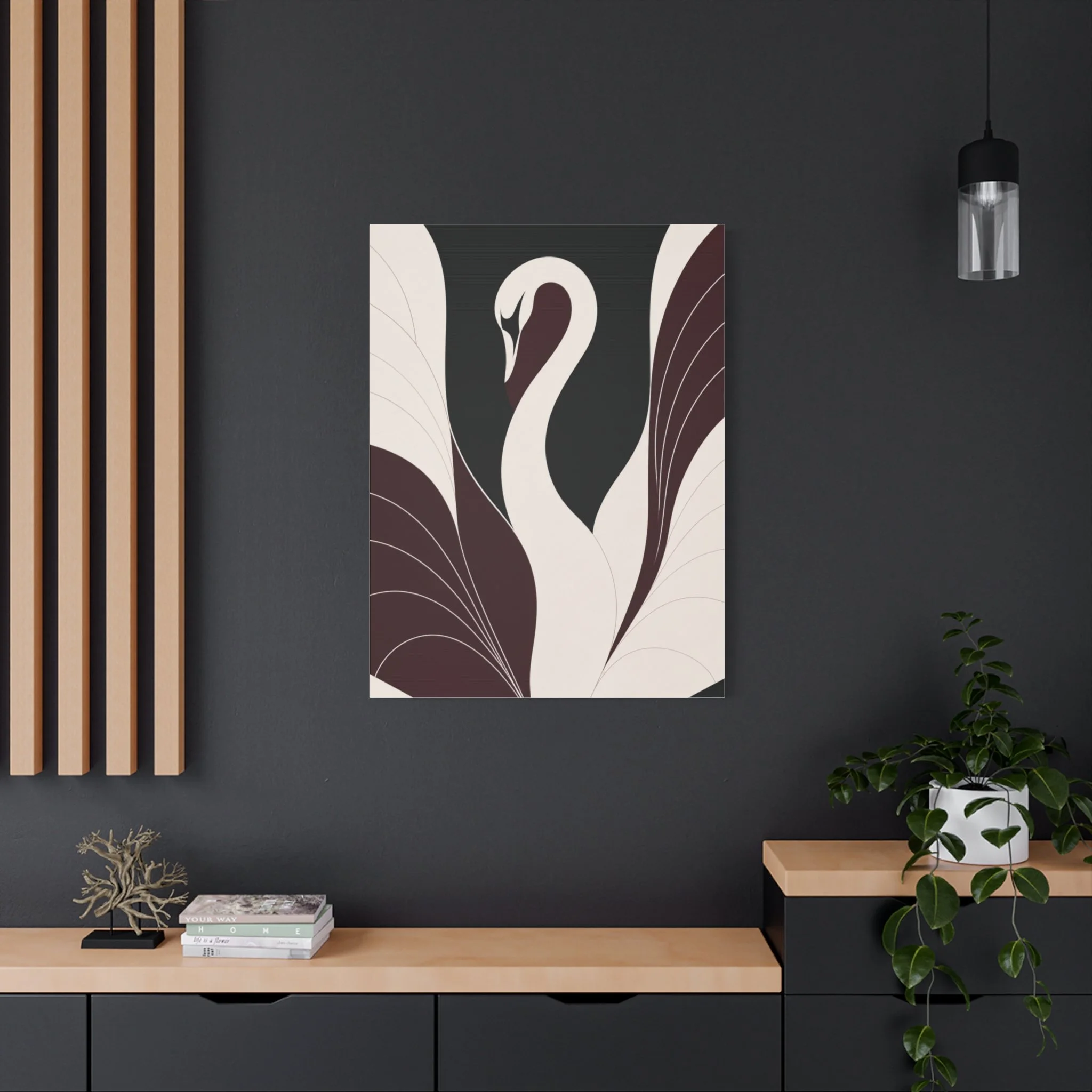Cygnus canvas print rubber back dots