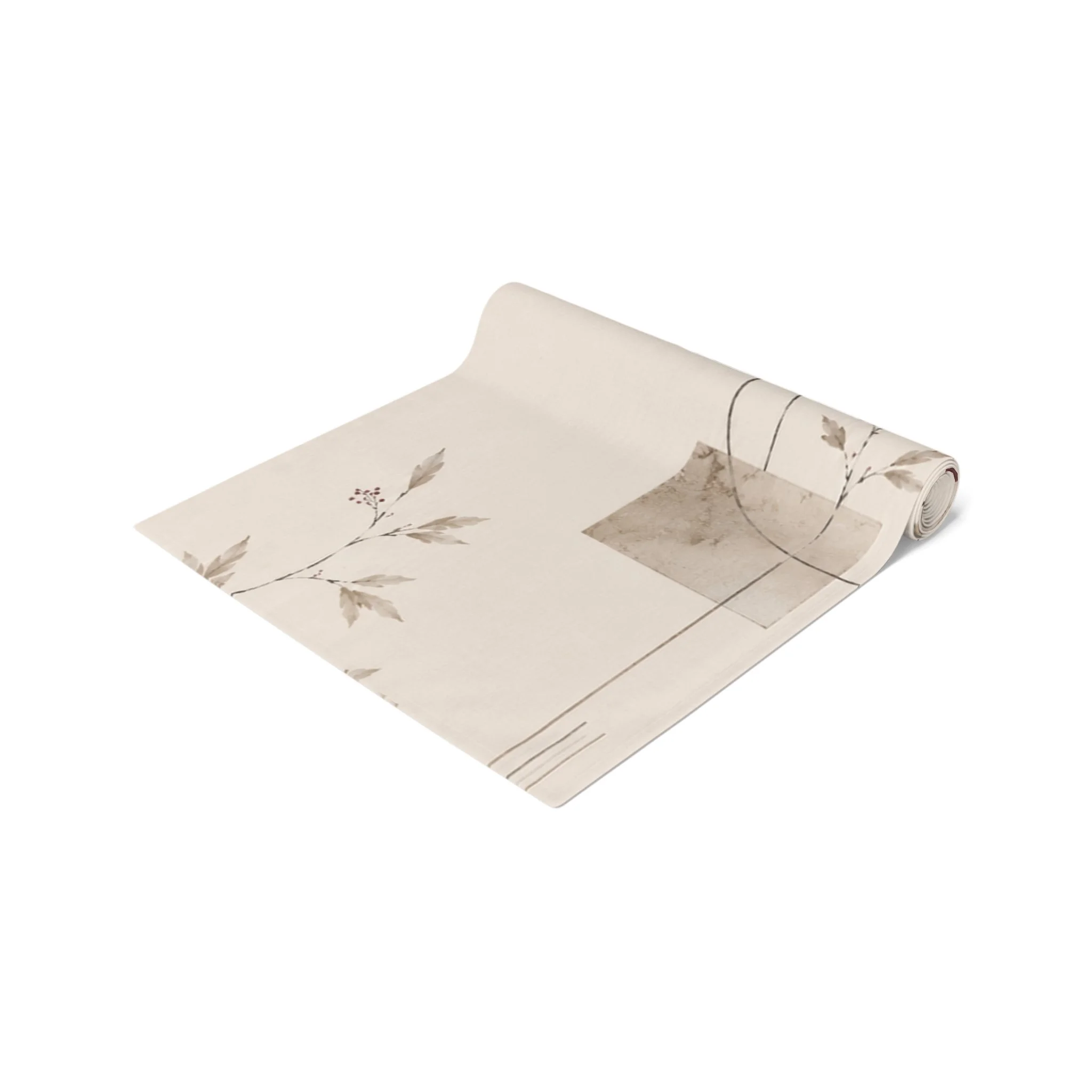 Table runner displayed with seasonal table setting