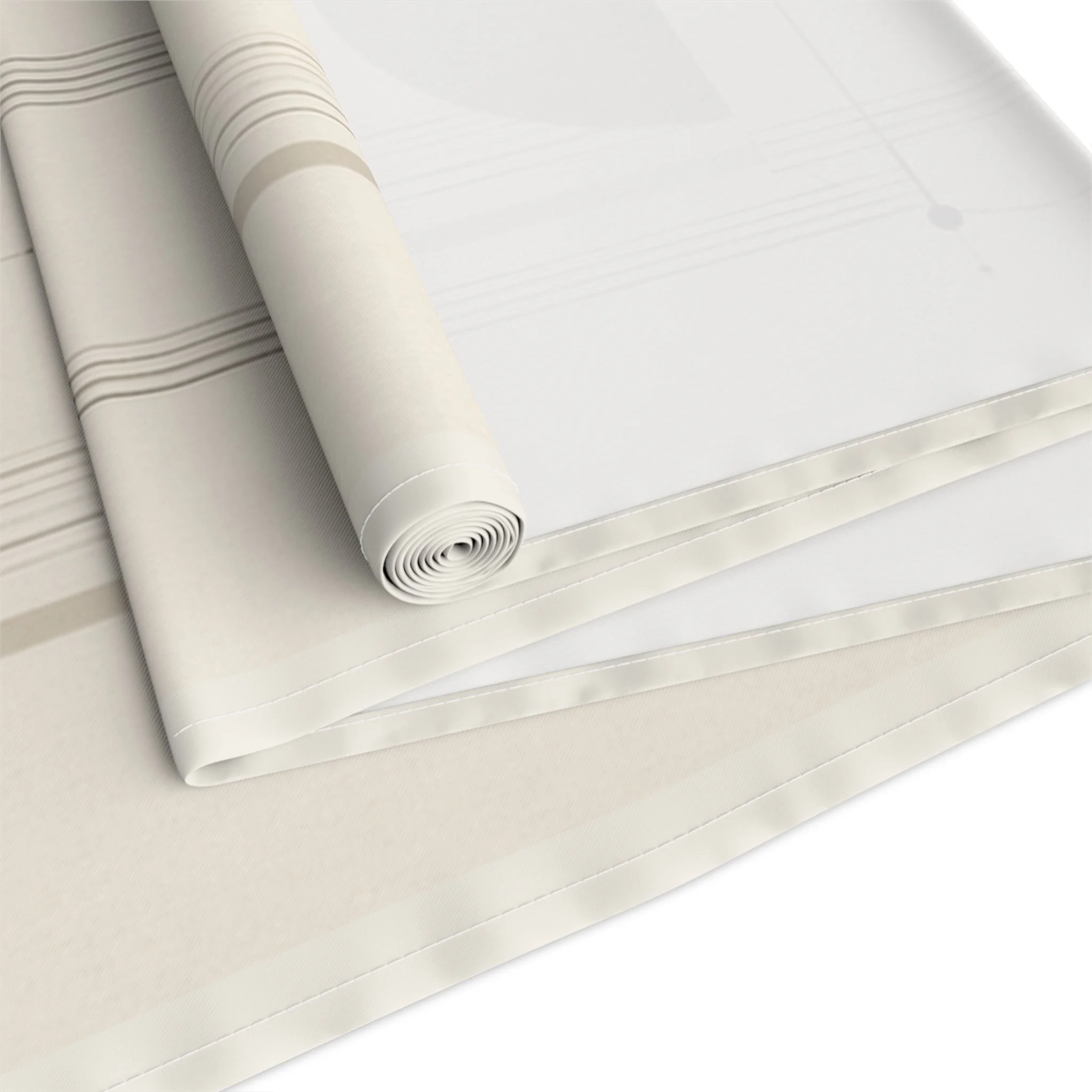 Ivory Japandi table runner fabric texture detail