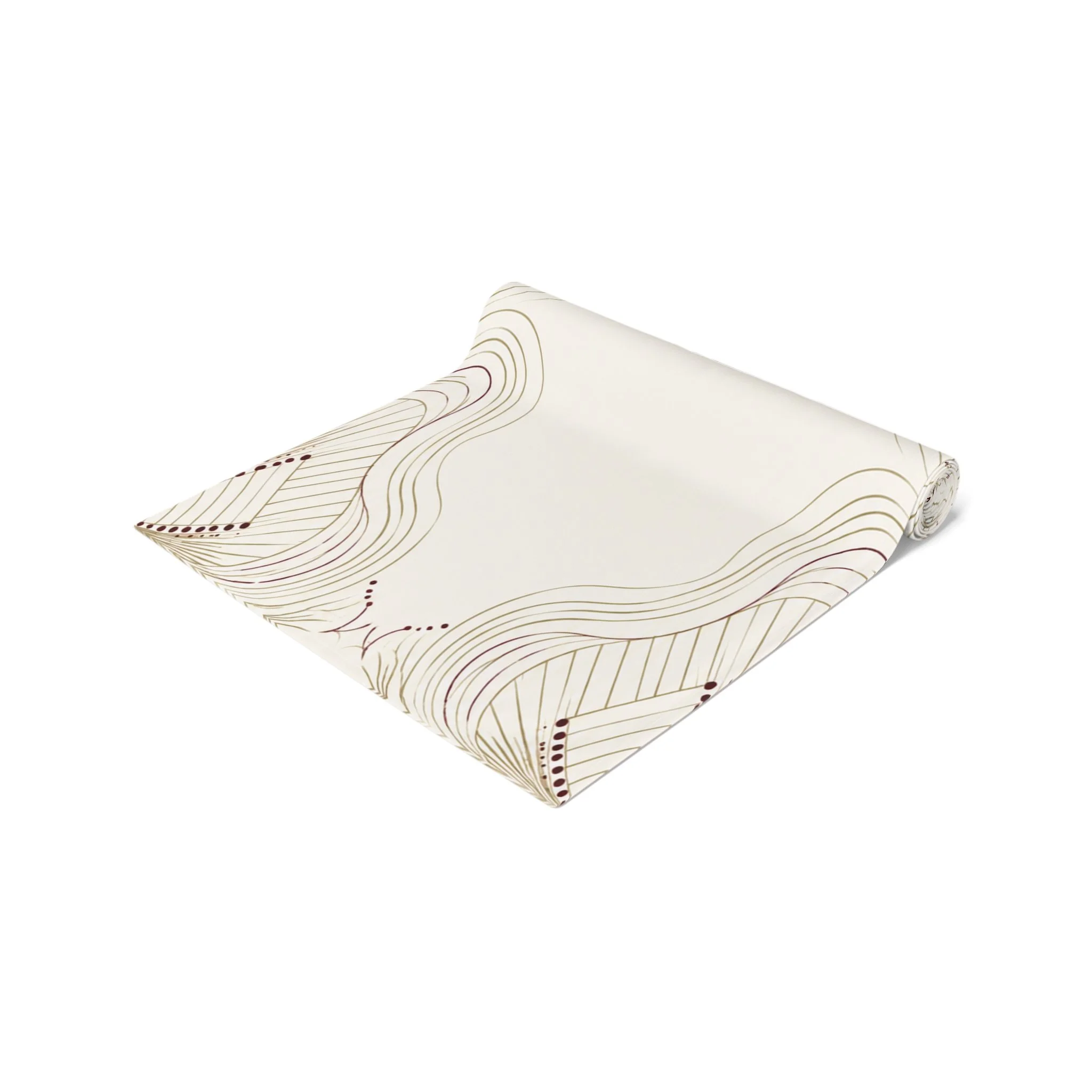 Polyester Ember Wave table runner wrinkle-resistant fabric close-up
