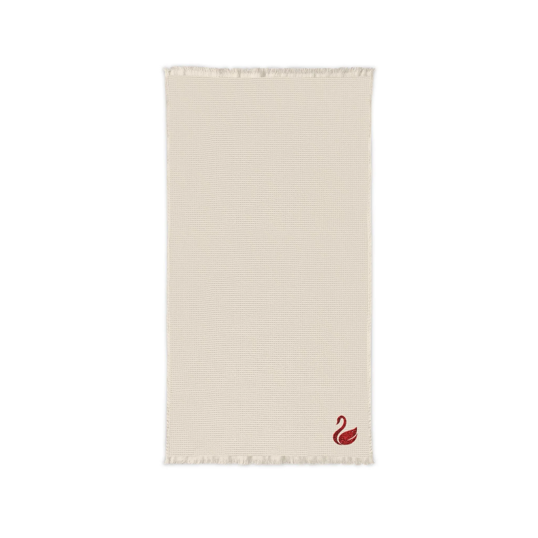 Embroidered Waffle Cotton Throw — Red Swan Accent Cozy Blanket