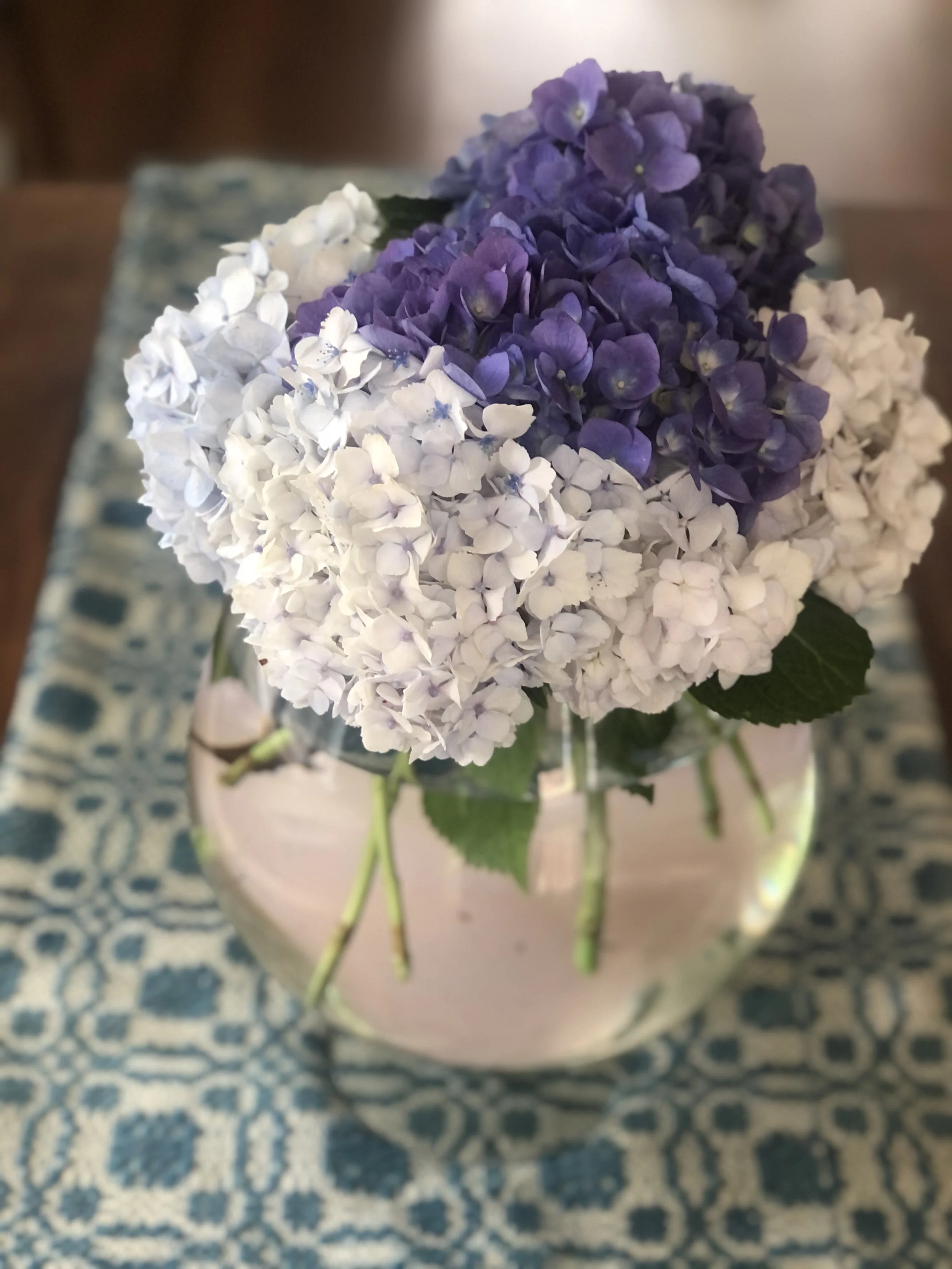 Floral bouquet with hydragenas