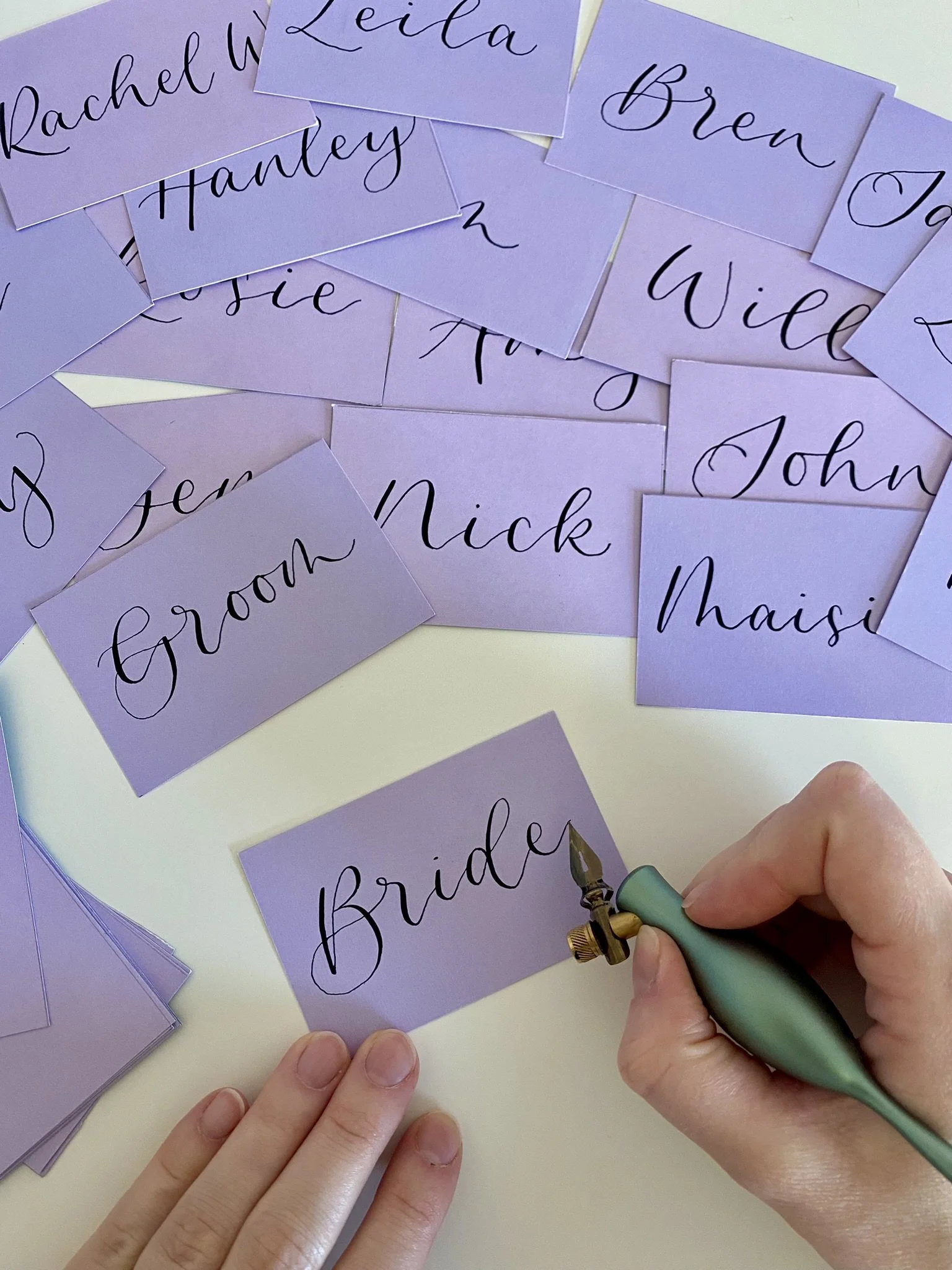 Calligraphy place cards