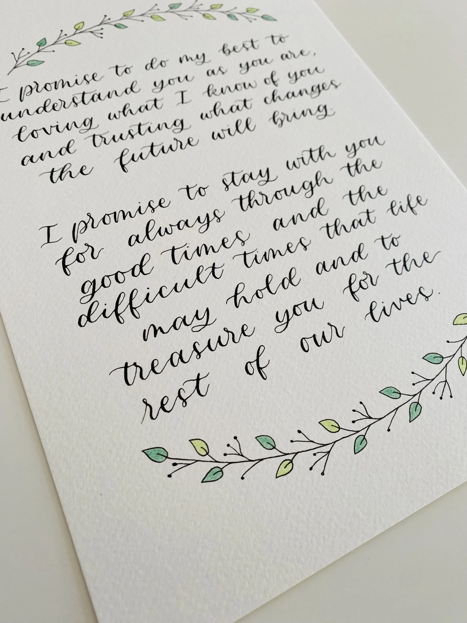 Poem written in calligraphy
