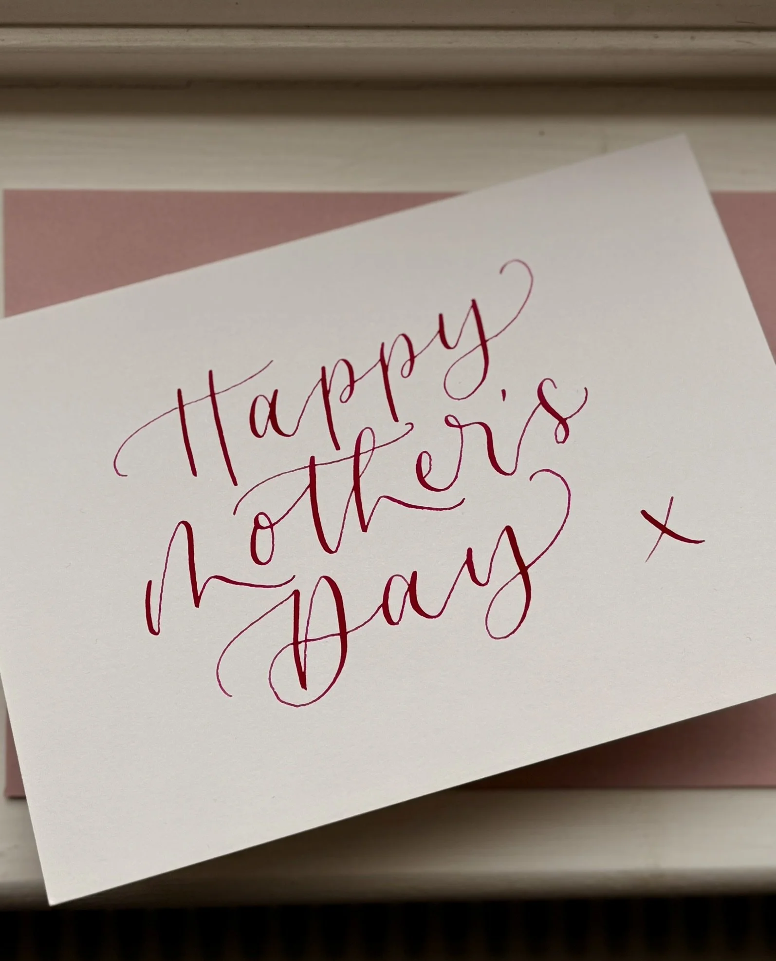Happy Mother's Day Card written in calligraphy
