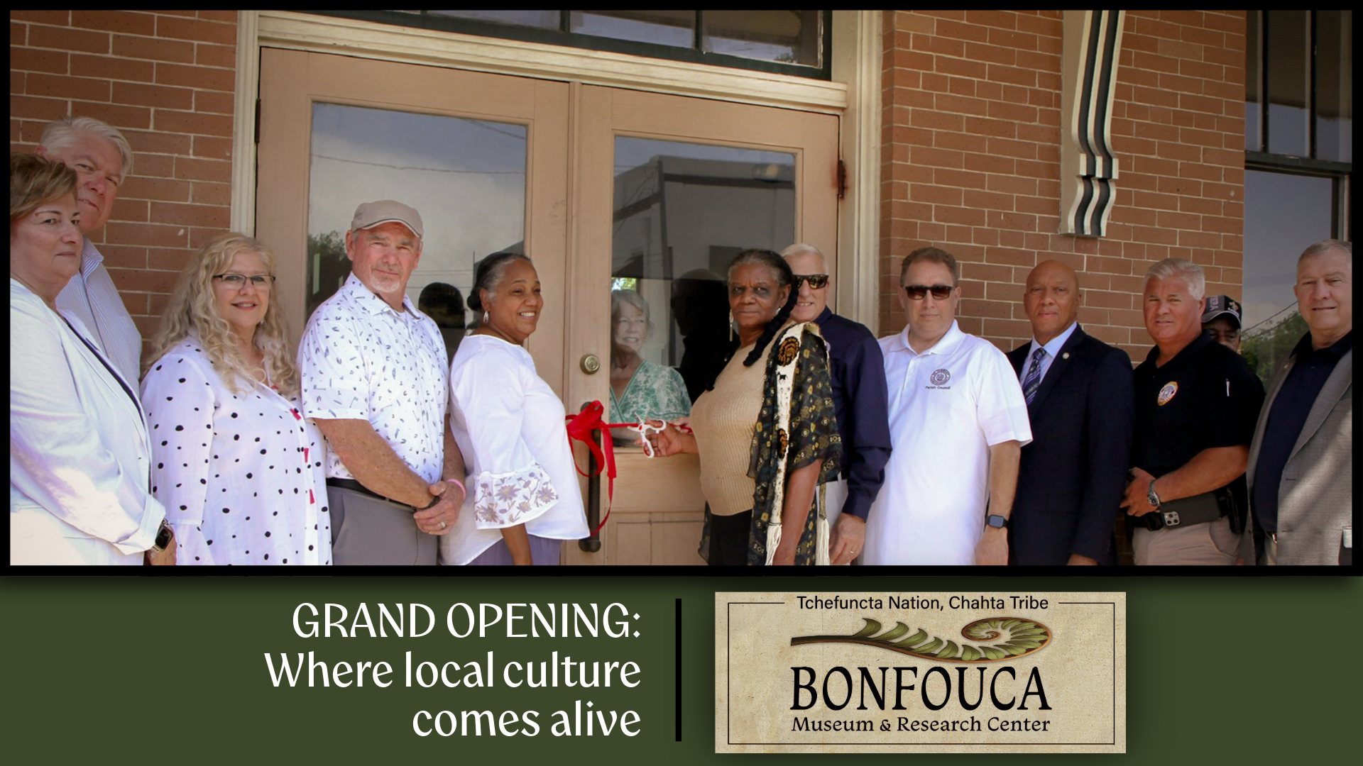 Bonfouca Museum & Research Center ribbon cutting photo