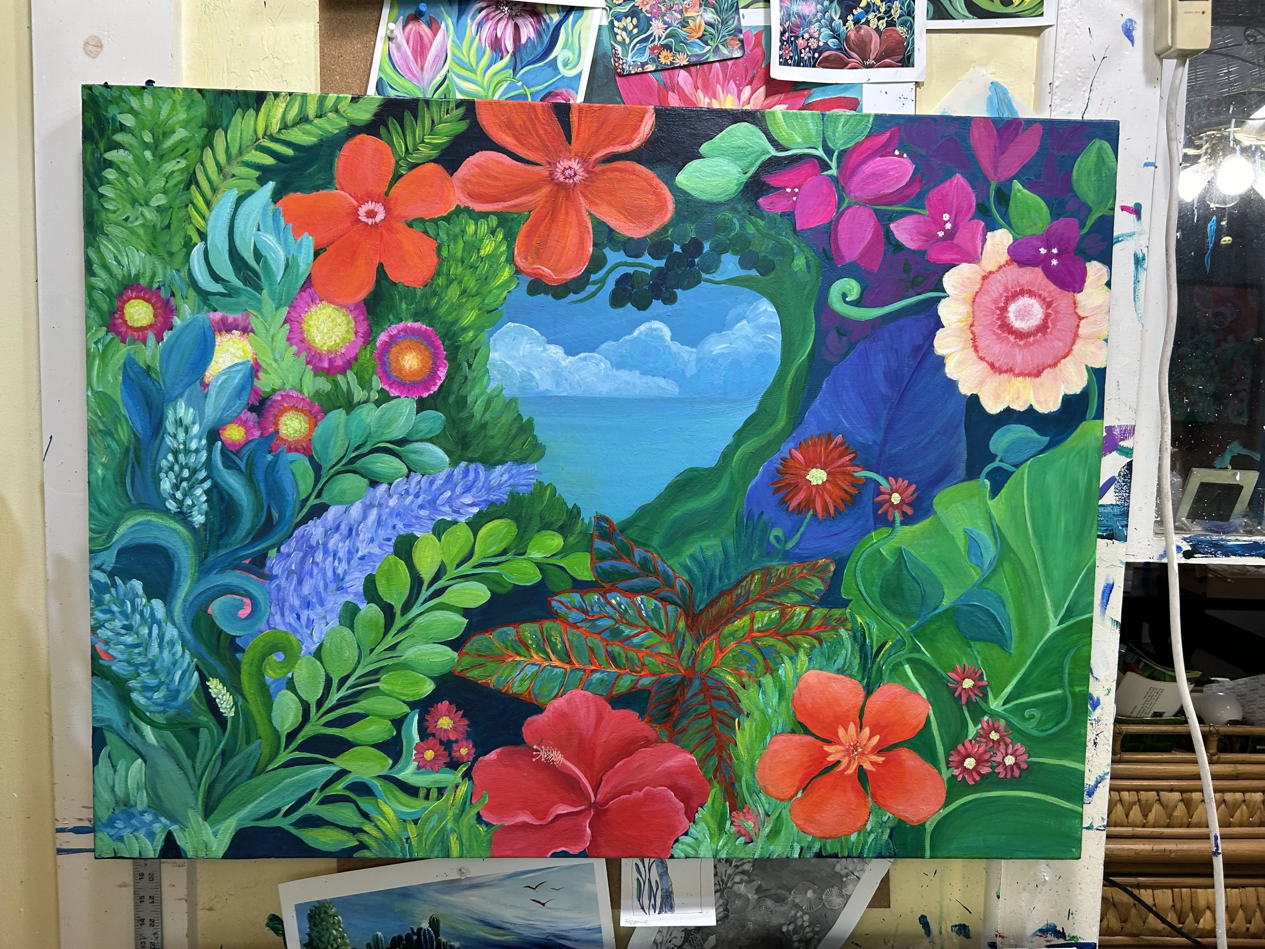 Tropical Flowers Bohemian Art