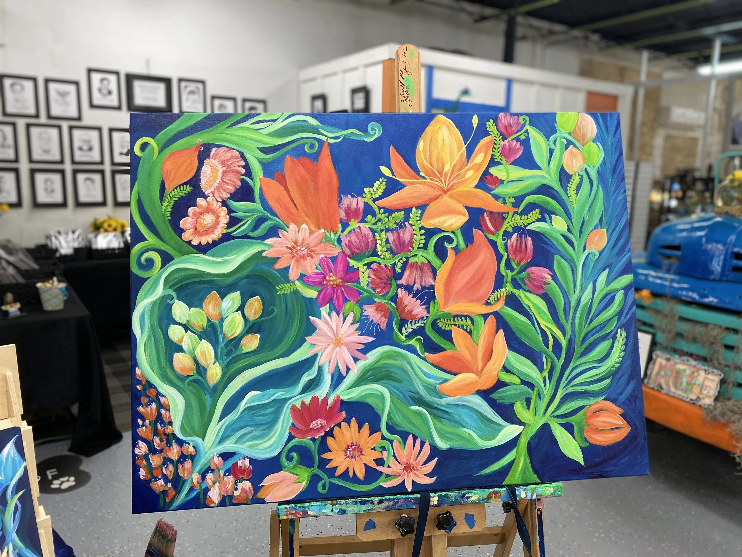 Acrylic Painting of Boho Art