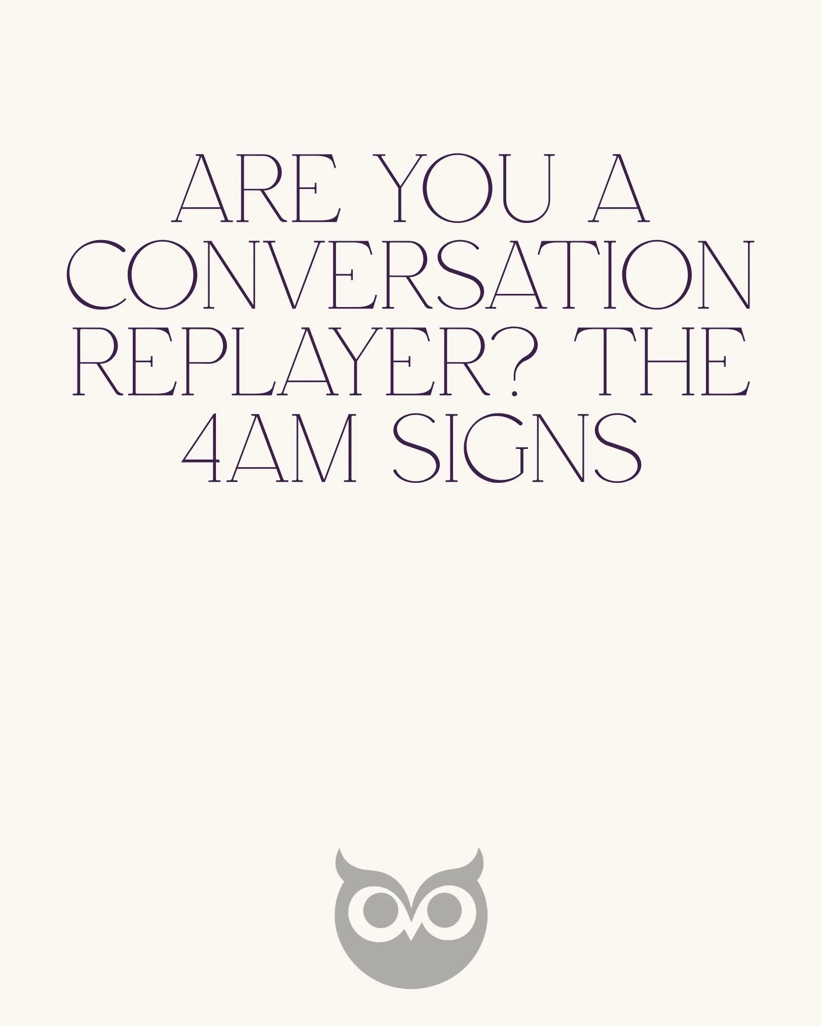 the conversation replay loop is the most exhausting form of anxiety.
because it has no natural endpoint.
unlike worrying about a future event &mdash; which theoretically resolves when the event happens &mdash; a replay loop is about something that's 