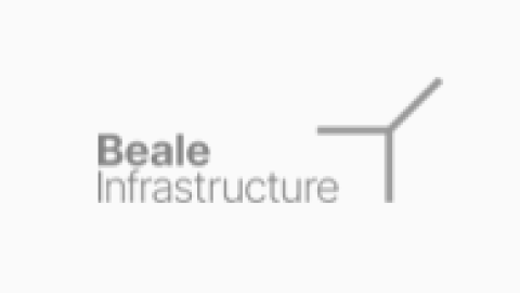 Beale Infrastructure logo with a gray Y-shaped symbol