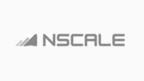 NSCALE logo with stylized mountain graphic