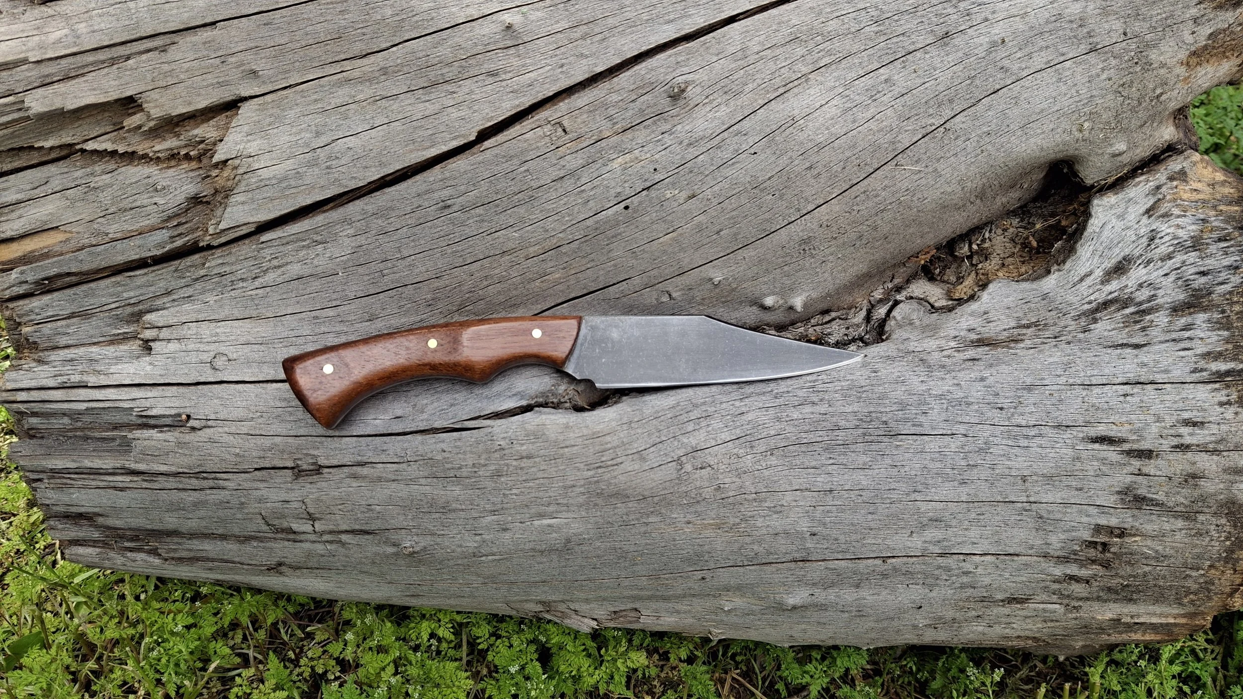 Acid Etched Stone Washed Clip Point