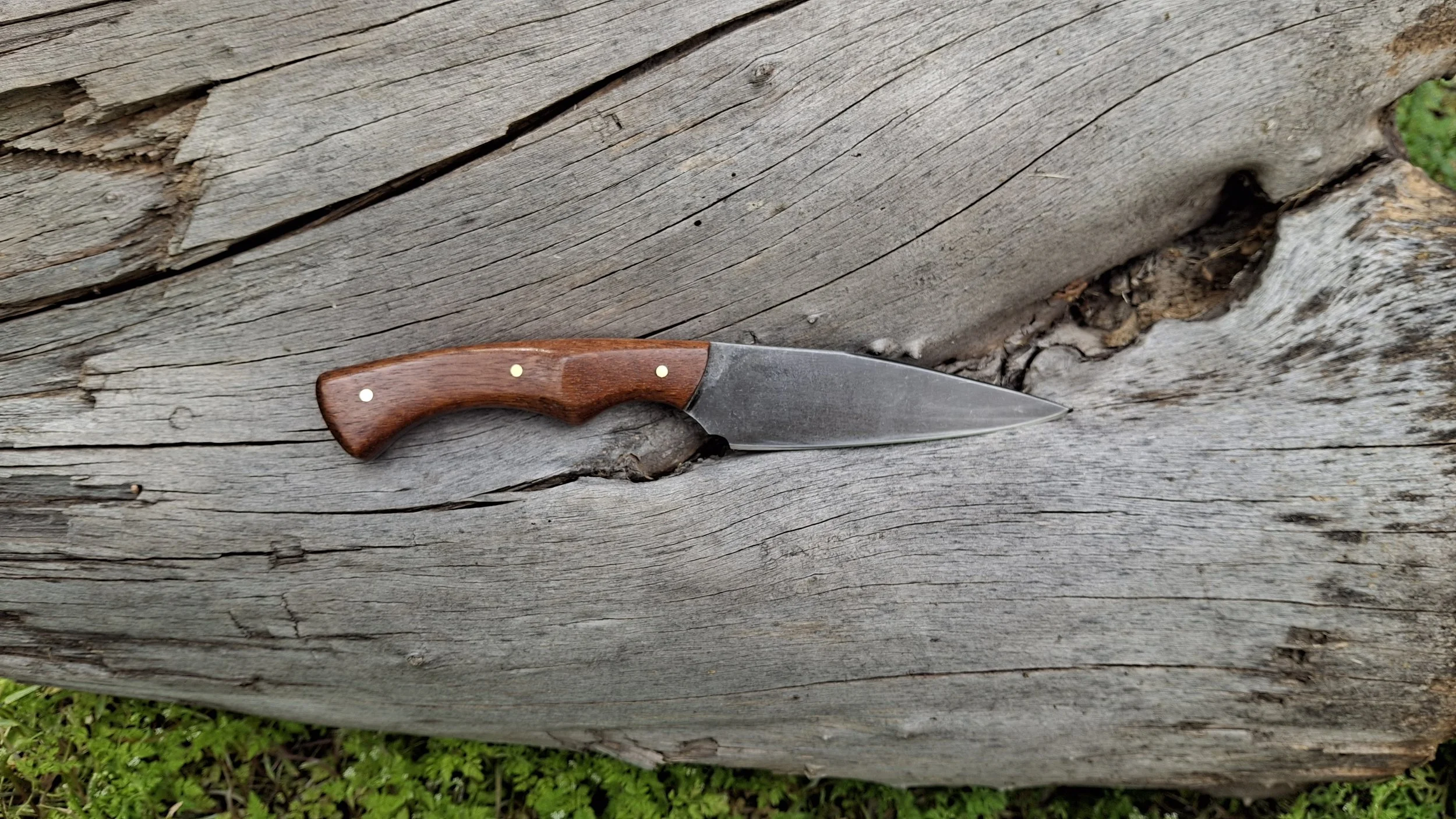Acid Etched Stone Washed Drop Point