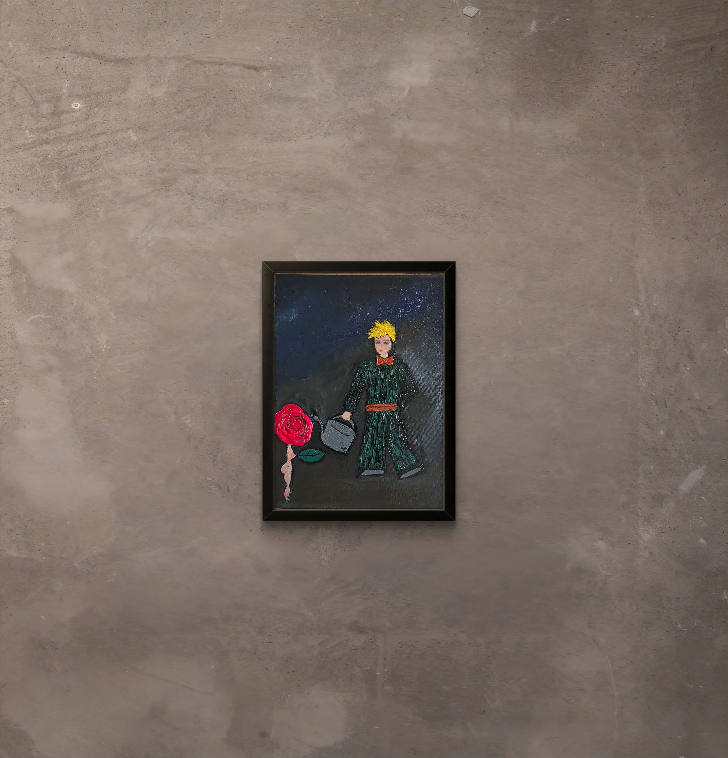 Le Petit Prince qui prend soin de sa rose