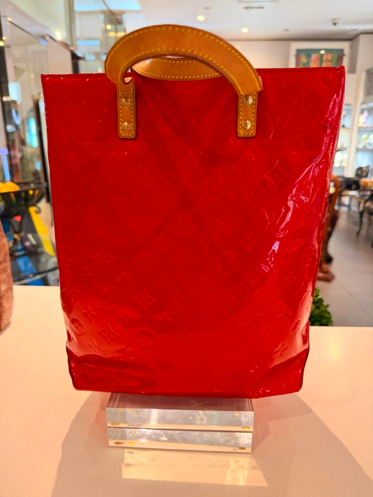 Authentic Louis Vuitton Monogram Vernis Reade Tote – Rare Pomme d’Amour Red