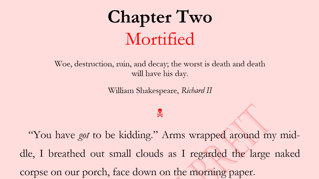 undertaken chapter two: mortified