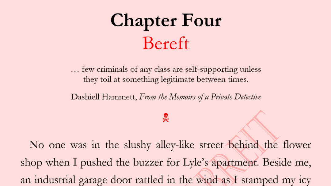 undertaken chapter four: bereft