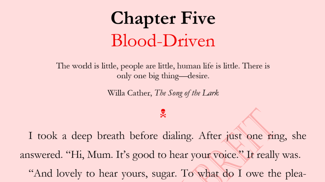undertaken chapter five: blood-driven