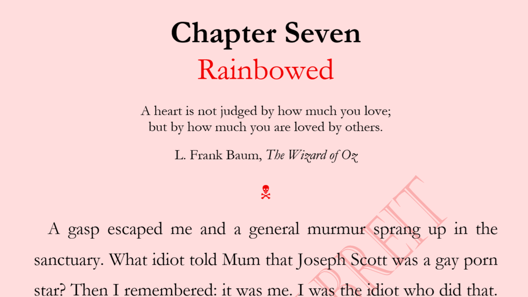 UNDERTAKEN CHAPTER SEVEN: RAINBOWED