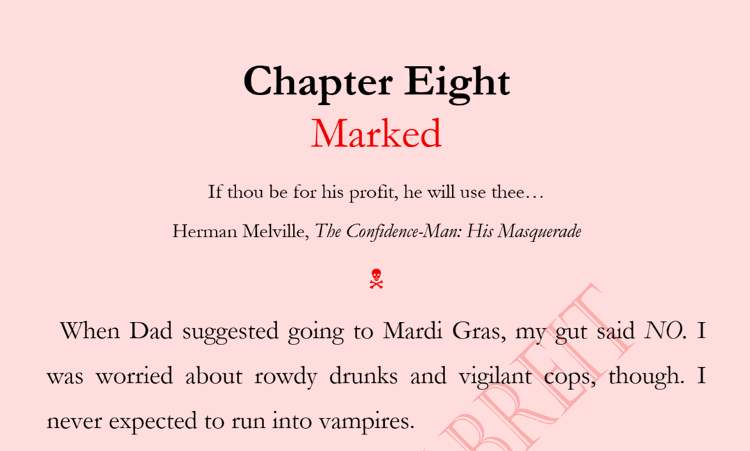 UNDERTAKEN CHAPTER eight: MARKED