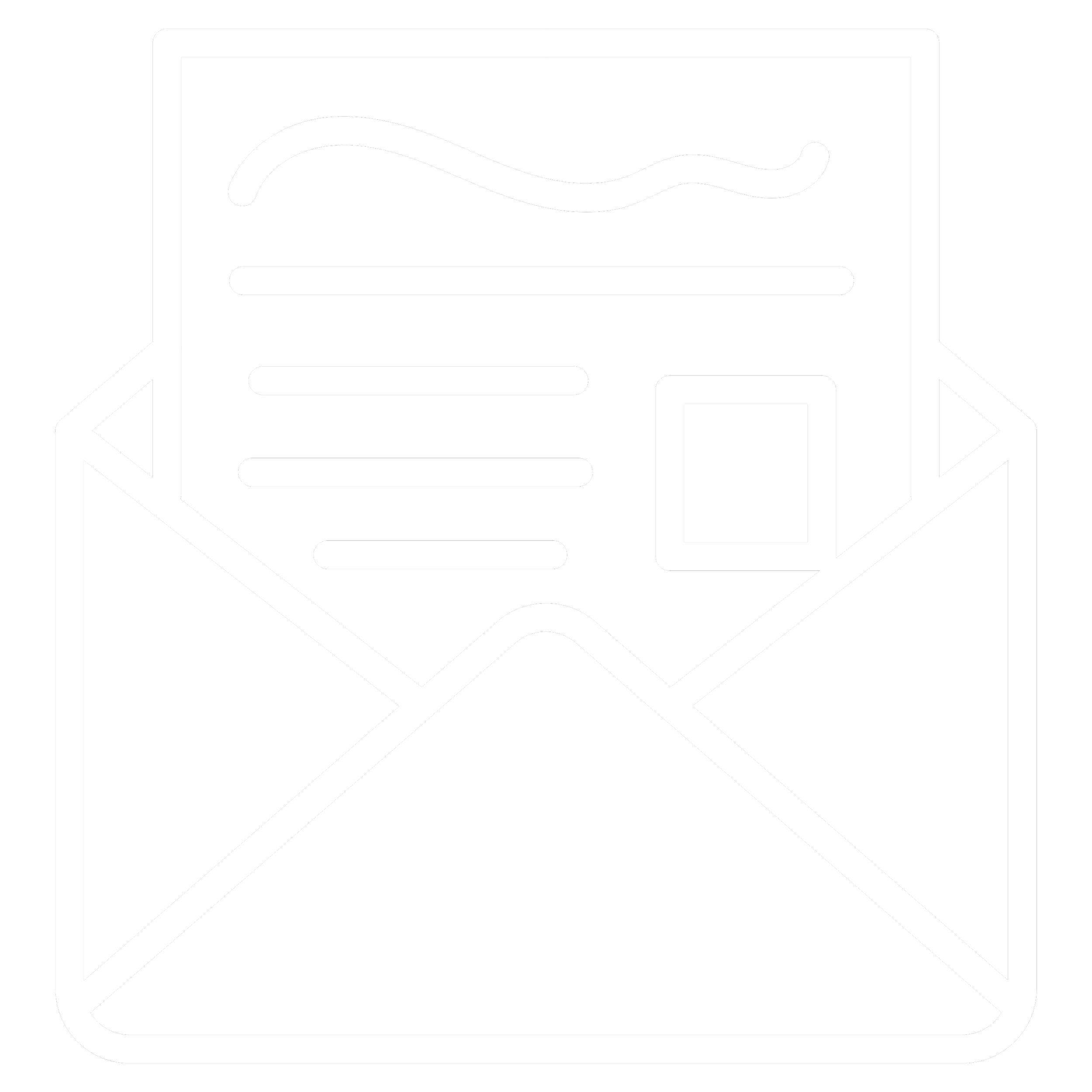 Geometric drawing of an outline square with sections divided by vertical, horizontal, and circle lines.