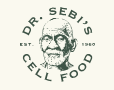 Logo with a bearded man and the text 'Dr. Sebi Cell Food' around the image.