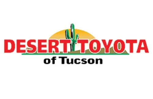 Desert Toyota of Tucson logo with a cactus and sun graphic.