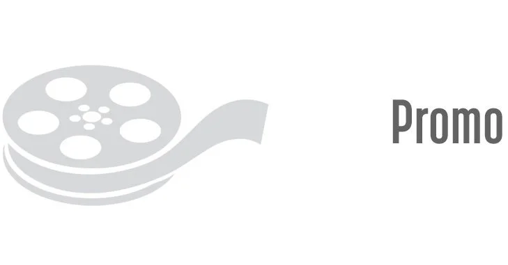 Gray film reel icon with the word "Promo voiceover talent" next to it.